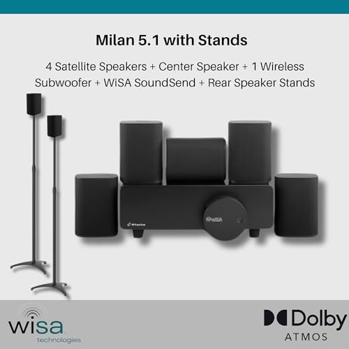 5.1 Surround Sound Speaker System with WiSA SoundSend Transmitter W88805