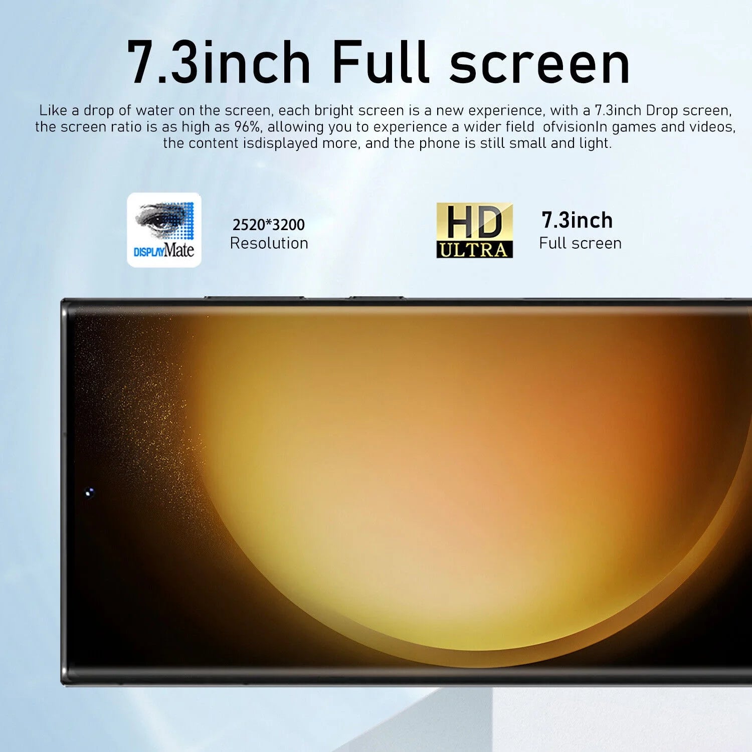 7.3" Smartphone 3GB+64GB Unlocked Android 13 Mobile Phones F698