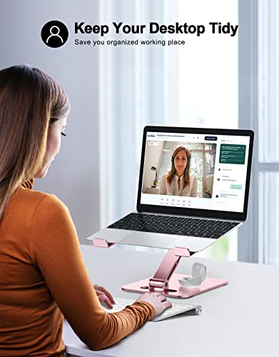 Pink Height Adjustable Aluminum Laptop Stand X637