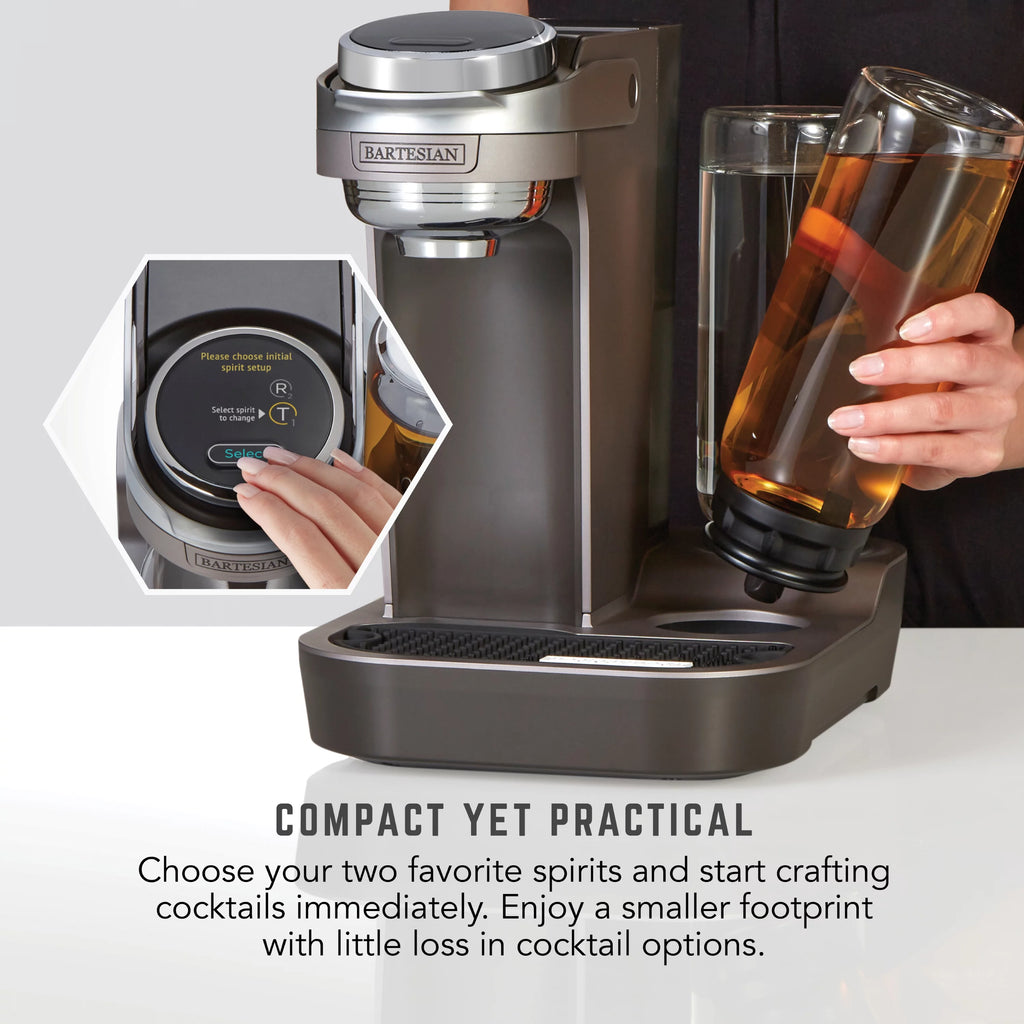 2 Glass Spirit Bottles Cocktail Machine X472