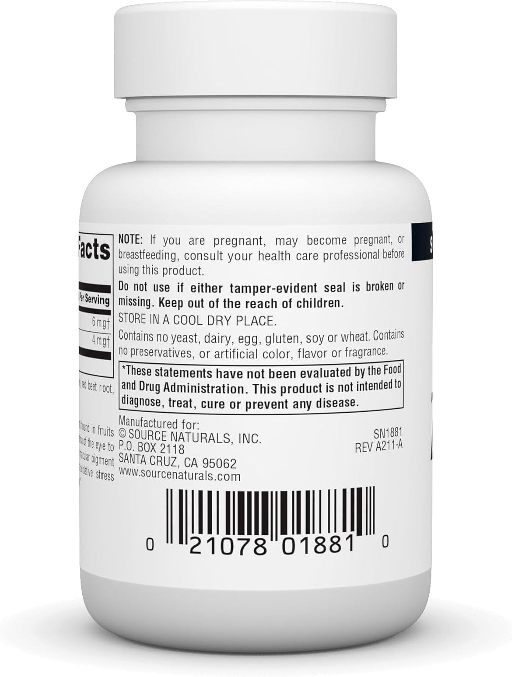 Zeaxanthin with Lutein 10mg 30 capsules A880