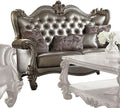 Silver Pu & Antique Platinum Love Seats O52138