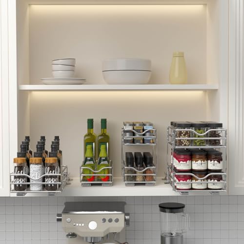 2 Tier Pull Out Spice Rack Organizer Y558897