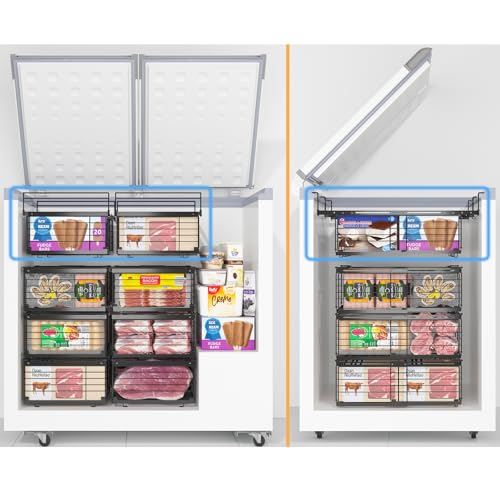 2 Pack Expandable Metal Freezer Baskets Black H73579