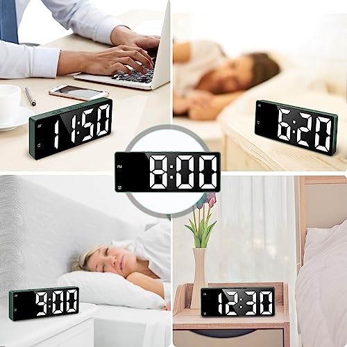6.5'' LED Digital Alarm Clock with USB Charging Port, Dual Alarm, Snooze H3420