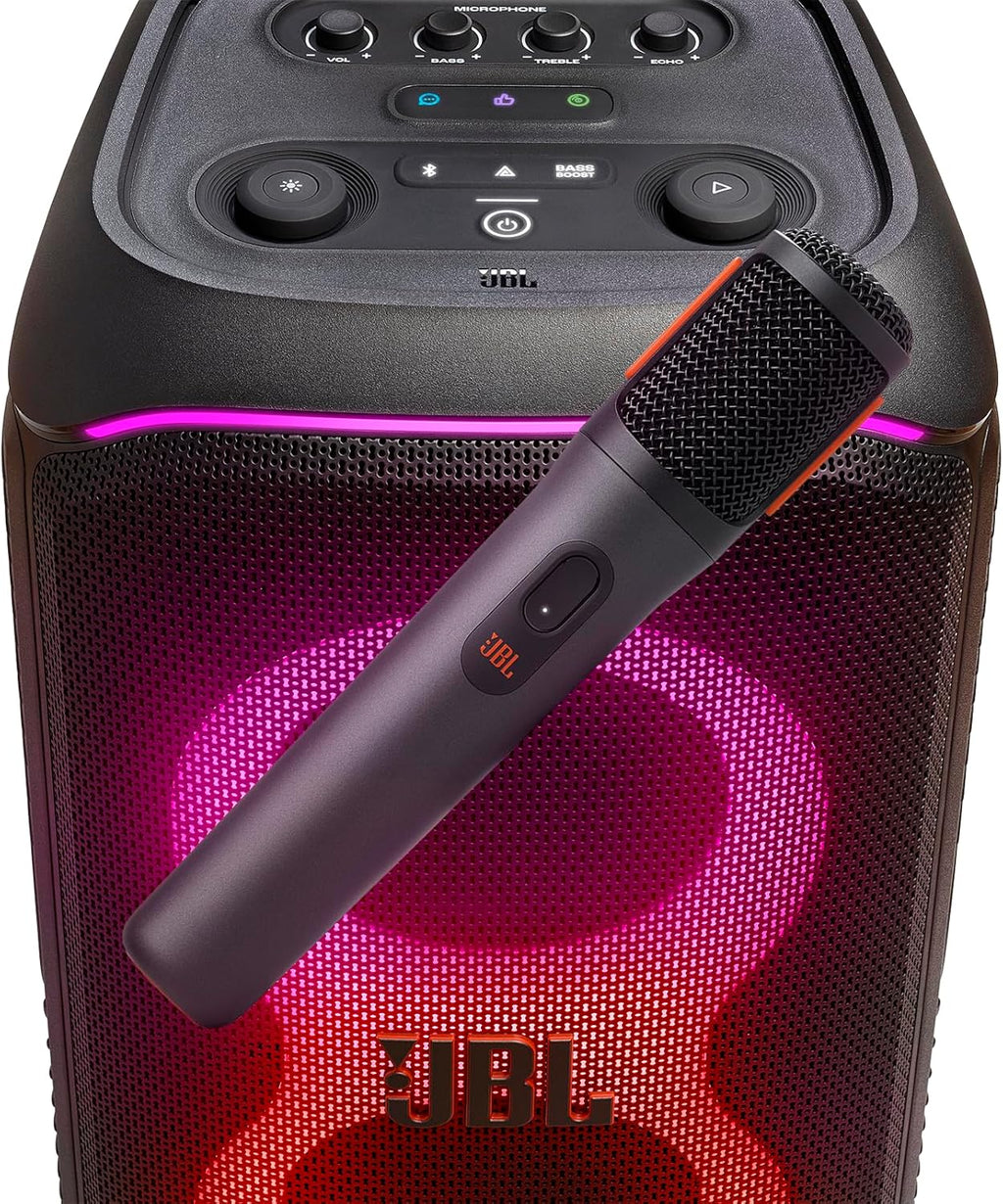 Black Portable Bluetooth Speaker with Built-in Lights K526