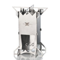 Folding Stainless Steel Wood Burning Camp Stove R721385
