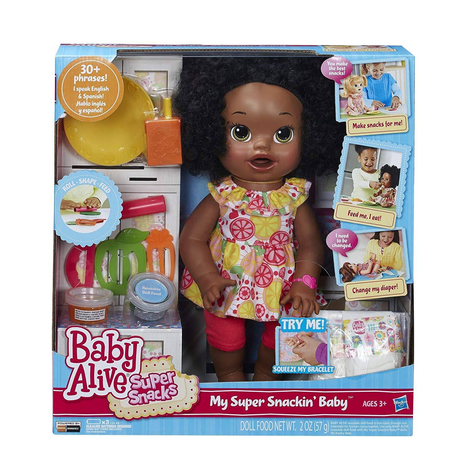 Baby Alive Super Snacks Snackin Sara African American L49161