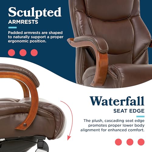 Chestnut Brown Bonded Leather Executive Office Chair G905