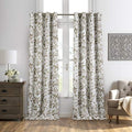 Blackout Linen Blend Window Curtain, 52 in x 84 in, Grey O52712