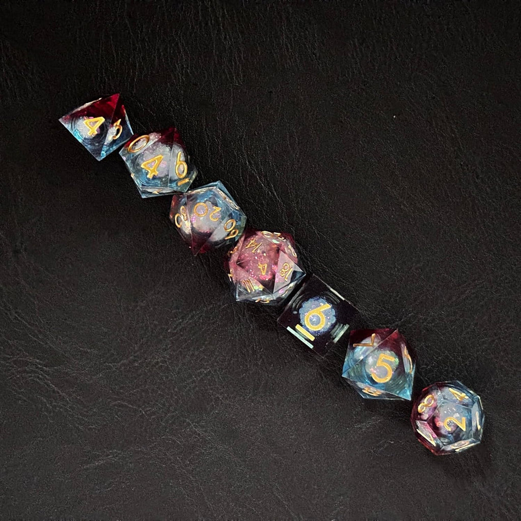 7 PCS Floating Liquid Cores Polyhedral Dice Set V7886