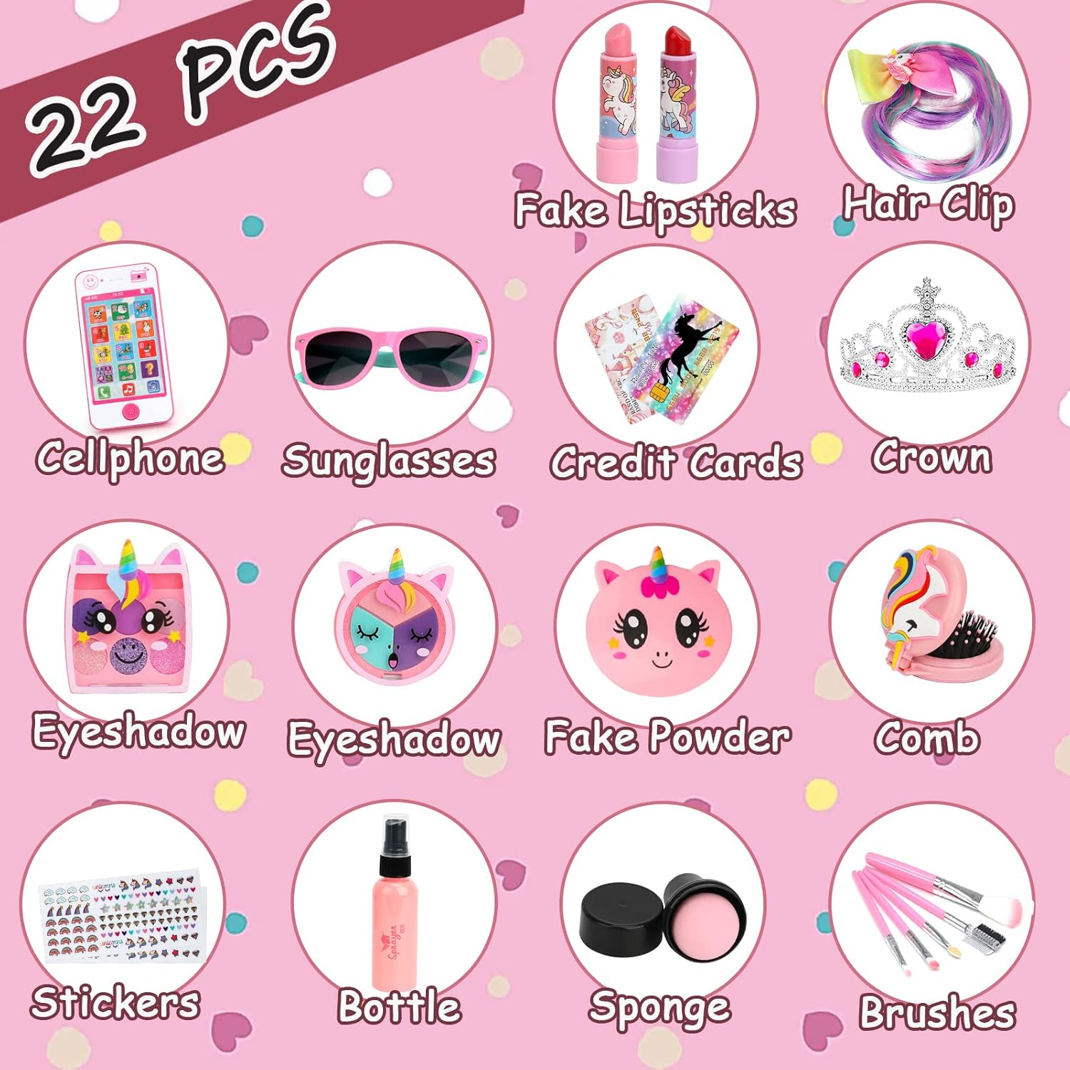 Fake Pretend Makeup Purse with Kids Phone V32511