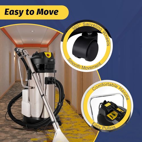 Portable Carpet Cleaning Machine with Mobile Tires (40L) O954