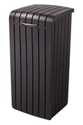 32 Gallon Resin Trash Can with Lid Brown H173