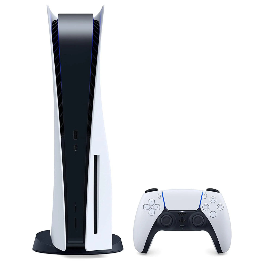 Playstation 5 Disc Version with Midnight Black Extra Controller and Microfiber Cleaning Cloth Bundle T69438