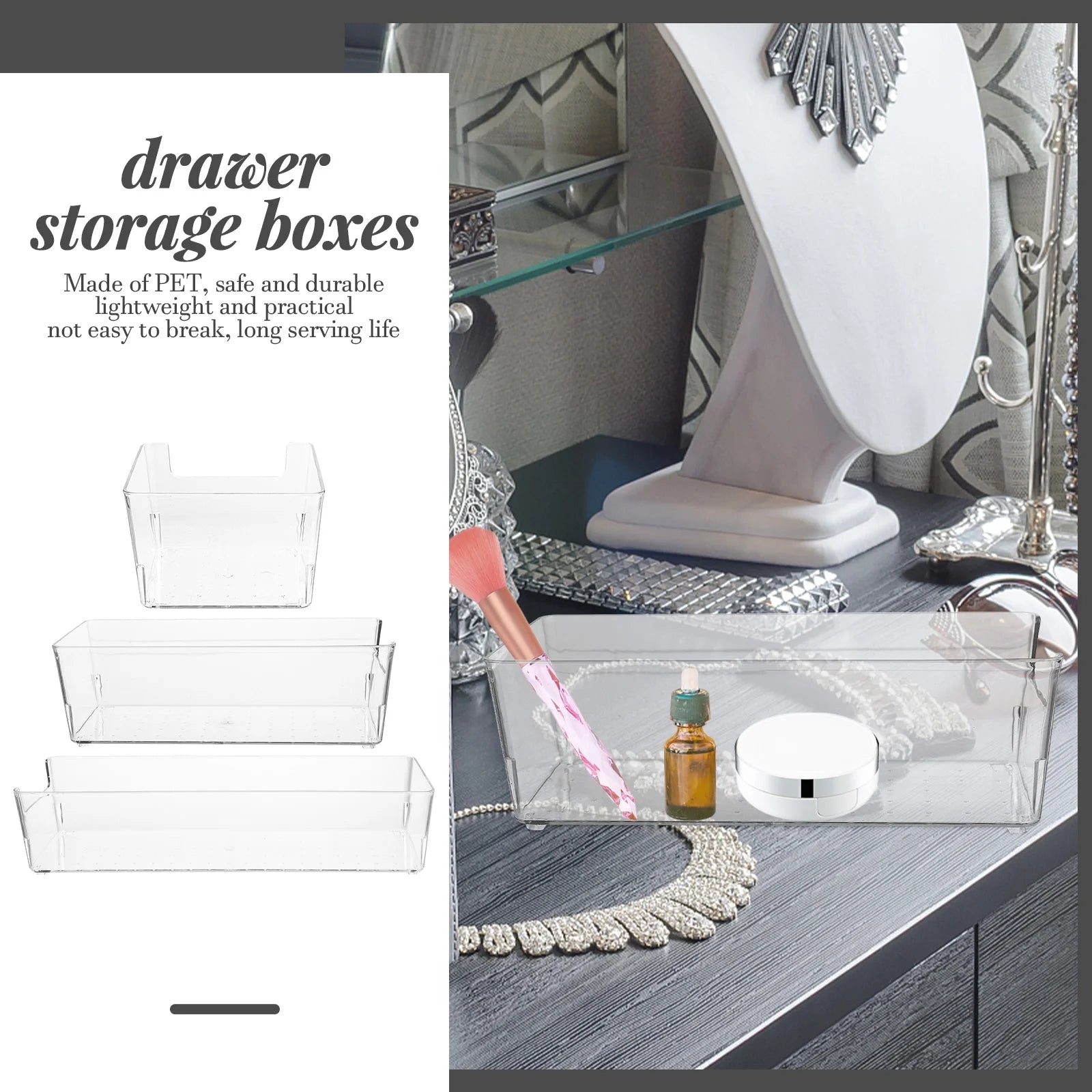 3 Pcs Collapsible Plastic Storage Bins K3498