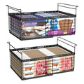 2 Pack Expandable Metal Freezer Baskets Black H73579
