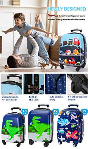 Kids Carry On Luggage Rolling Suitcase with 4 Wheels Hardshell Case Q419256