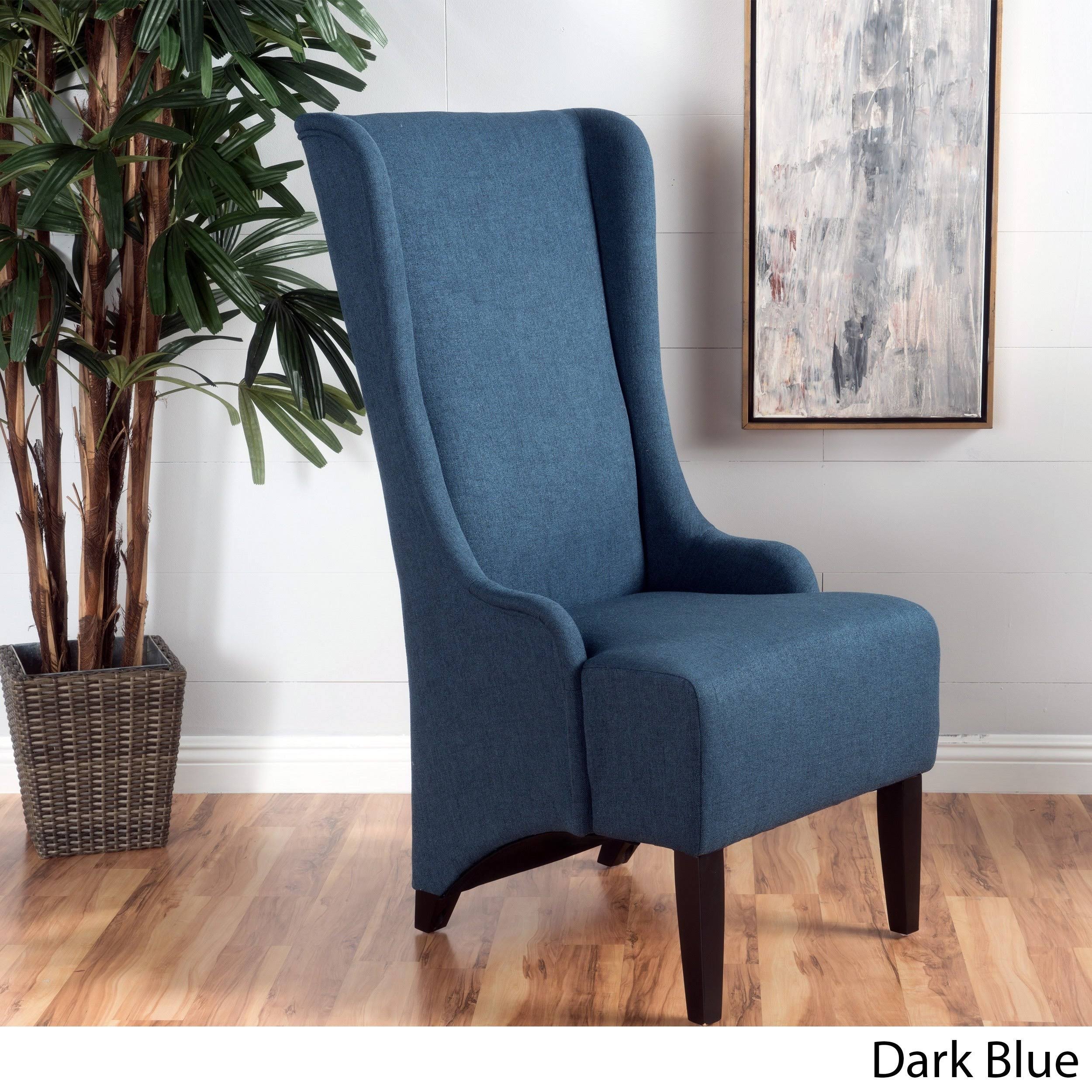 Dark Blue Fabric Dining Chair A21433
