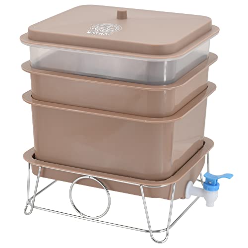 4-Tray Worm Composting Bin Kit with Coco Coir Brick V2621