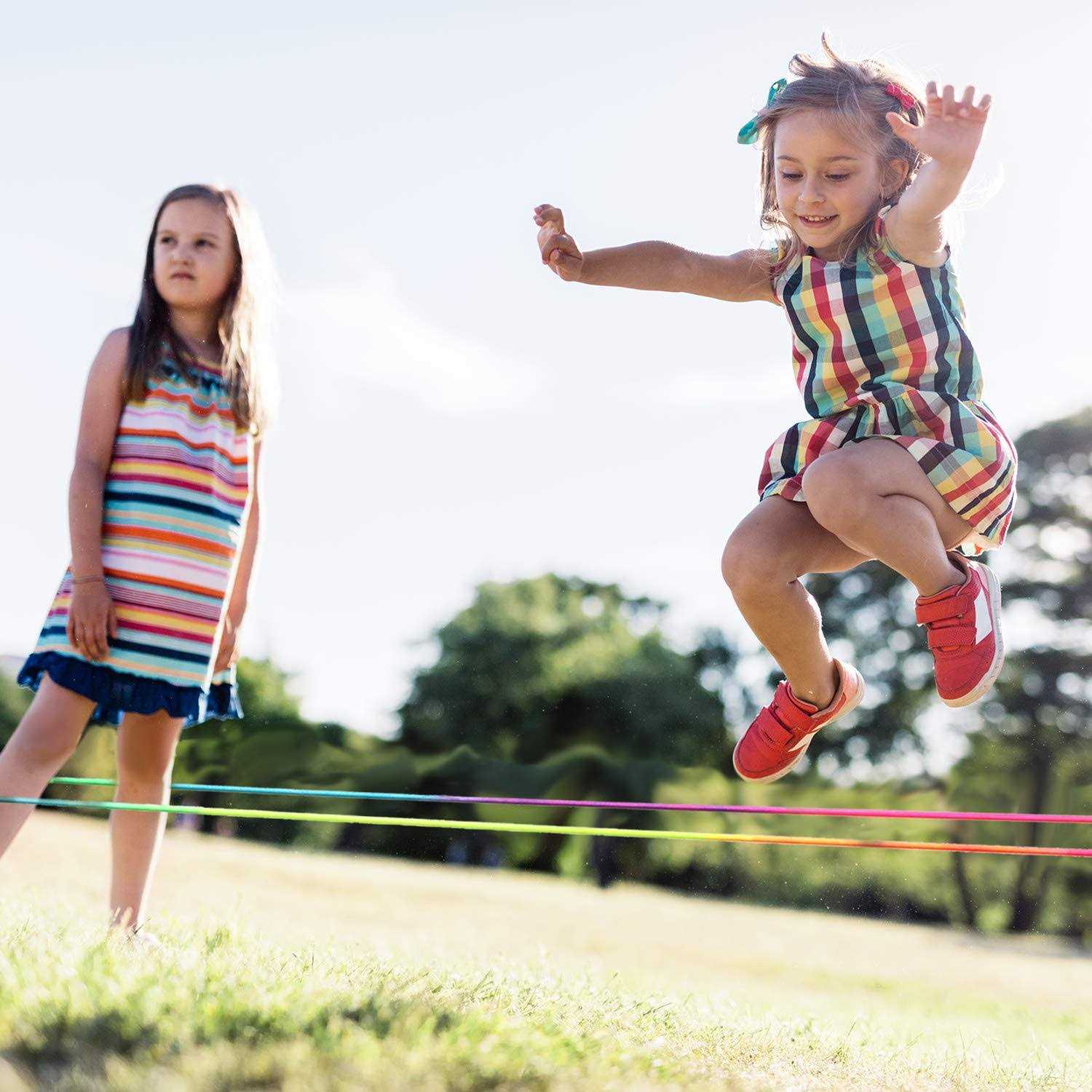 Colorful Stretch Rope Elastic Fitness Game D791