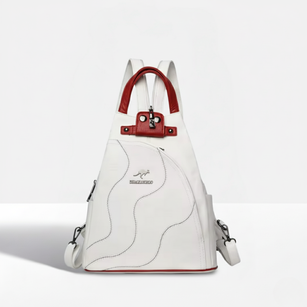 Compact Vegan Leather Backpack