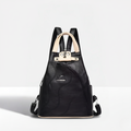 Compact Vegan Leather Backpack