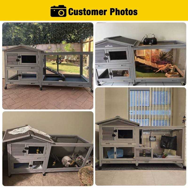 Rabbit Hutch Indoor Cage on Wheels with 3 Pull Out Tray Q1214