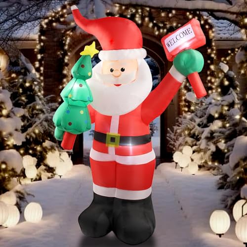 6 FT Christmas Inflatable Santa Claus with Built-In LEDs E699517
