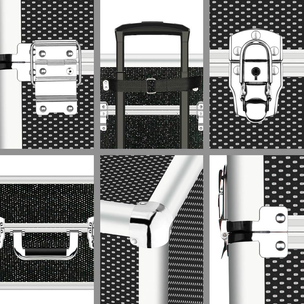 Professional Cosmetics Rolling Organizer Aluminum Frame T56102