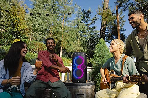 Portable Party Speaker with Built-in Lights - Black L40610
