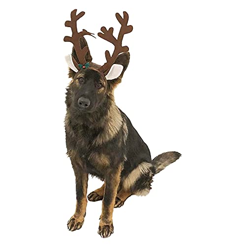 Brown Reindeer Dog Antlers Headband Pet Christmas Costume B741
