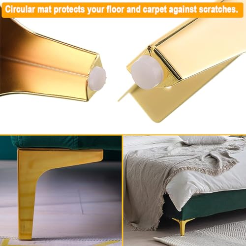4 PCS Gold Metal Furniture Legs E635256