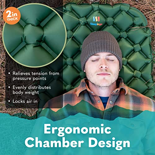 Ultralight Inflatable Sleeping Pad Blue 1pk R502