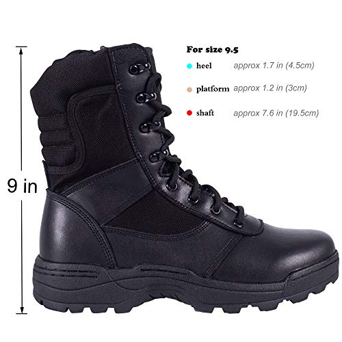Men's Military Tactical Work Boots Side Zipper Army Combat Boots L966618