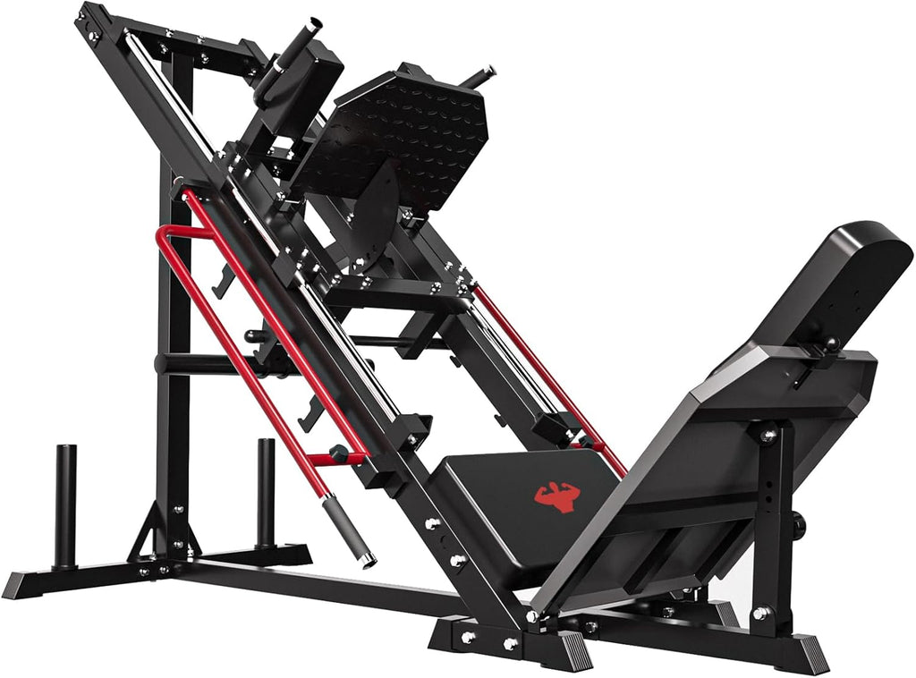 Red Leg Press Hack Squat Machine with Linear Bearing and Weight Storage Q523492