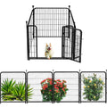 32 in H 8 Panels Metal Dog Fence Y42070