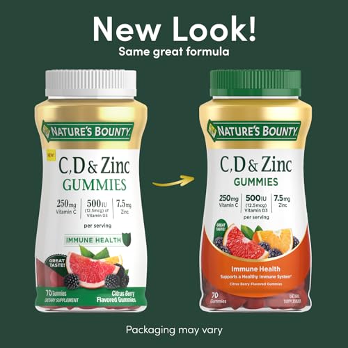 Citrus Berry C, D, & Zinc Gummies, 70 Ct N53309