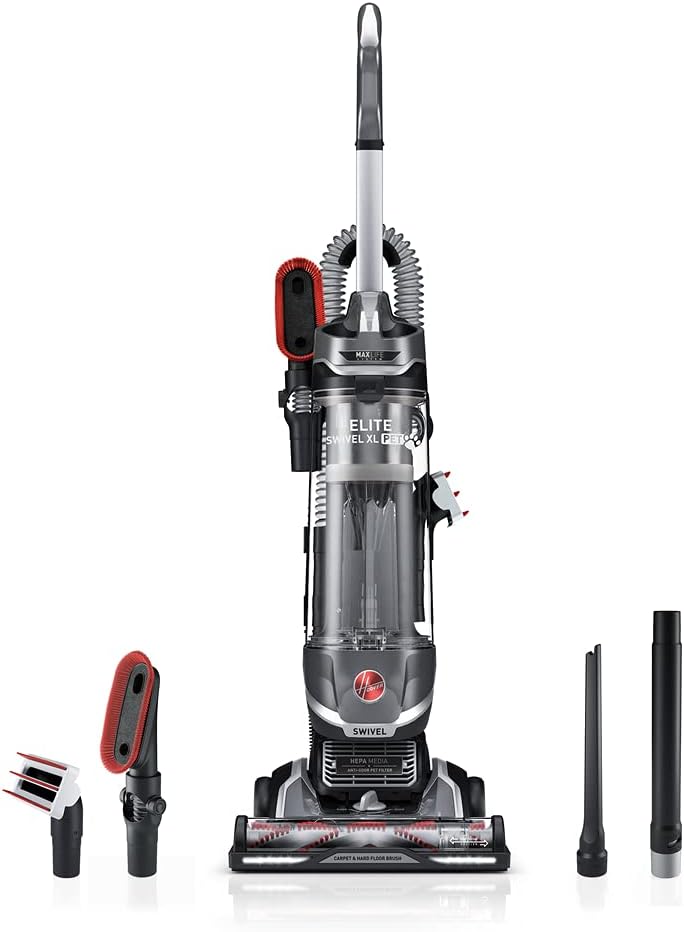 Grey Bagless Multi-Surface Upright Vacuum Cleaner with HEPA Media Filtration I84377