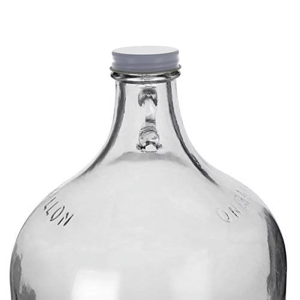 1 gal Glass Water Bottle with Metal Screw Cap (Pack of 4) W790850