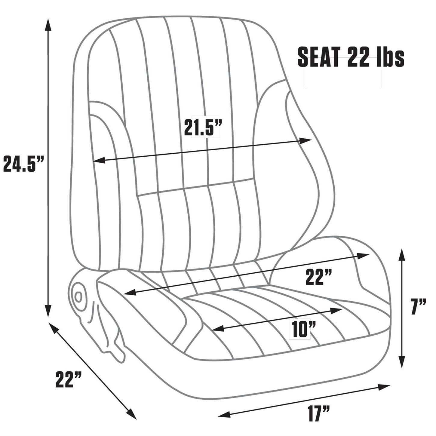 Rally Lowback Vinyl White Seat J1470
