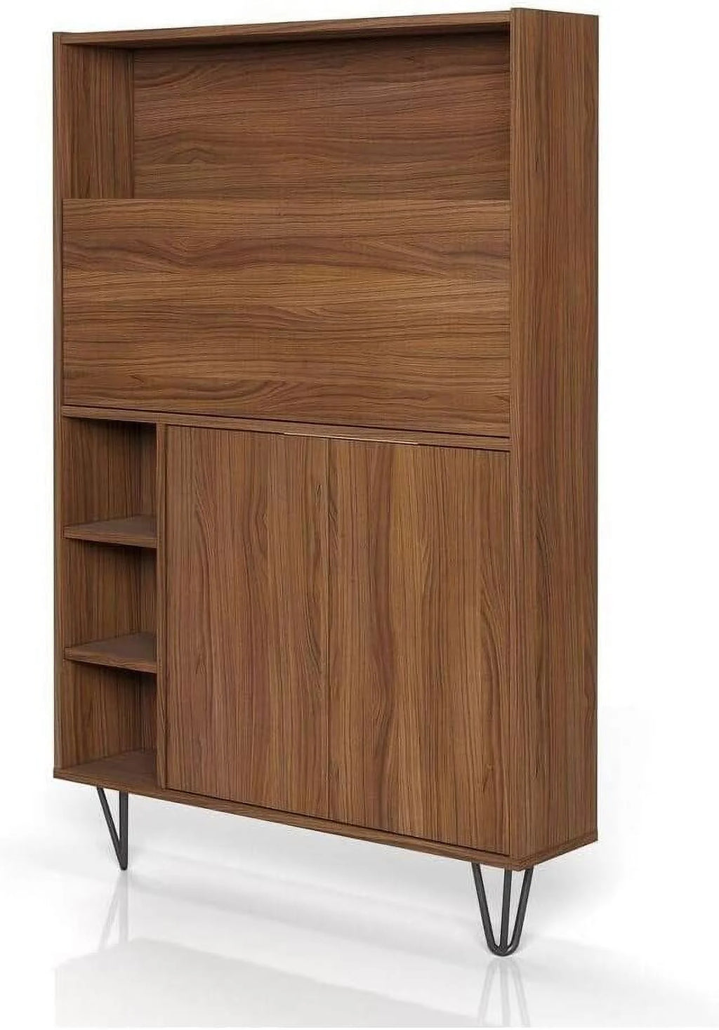 Slim Bar Cabinet Secretary Bookcase Desk With Storage X40141