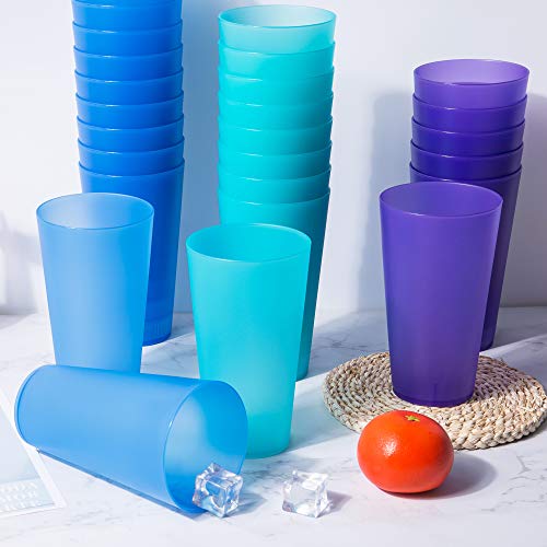 32 oz Plastic Tumblers Set of 6, Assorted Colors F686869