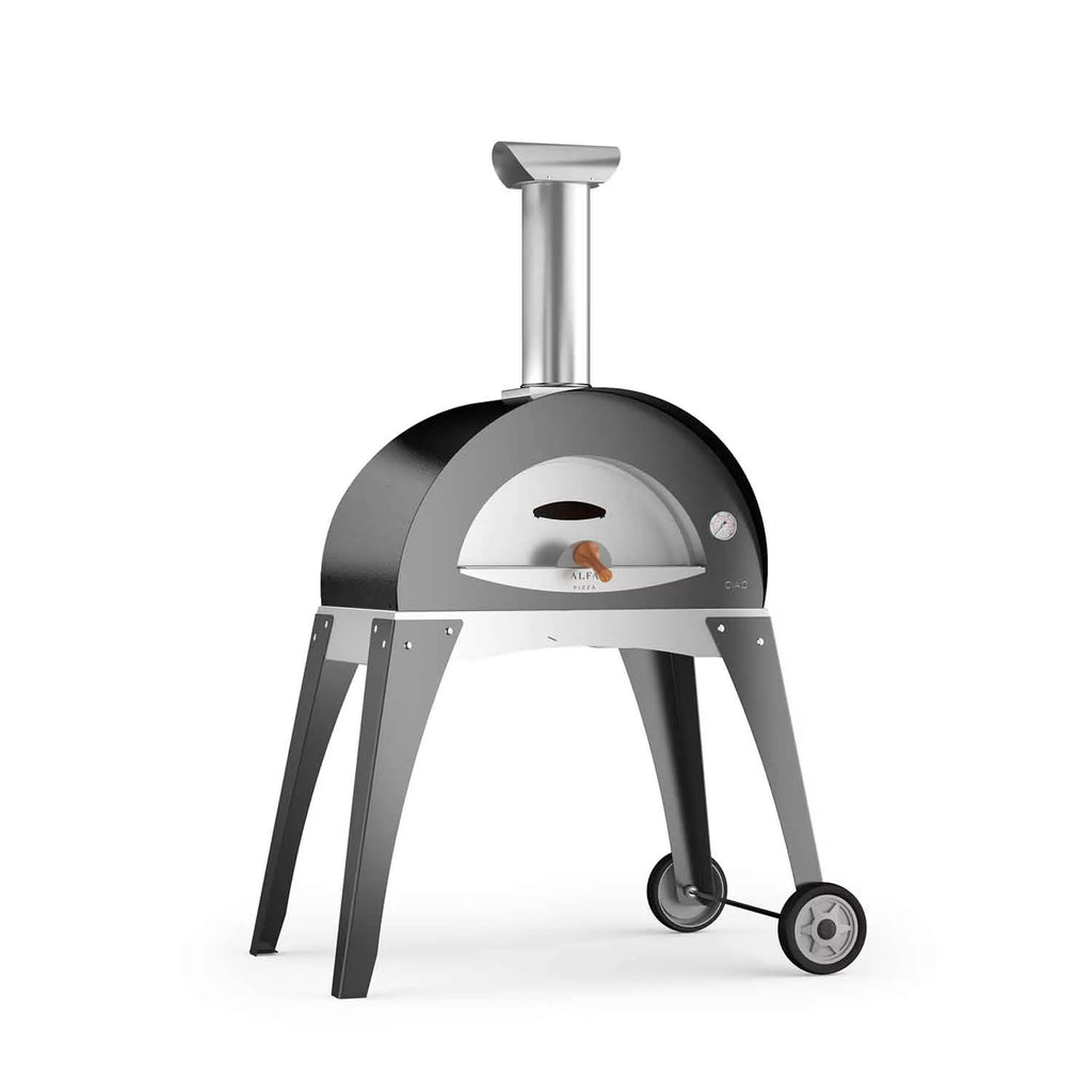 Silver Gray 27" Wood Fired Pizza Oven on Base Q3387