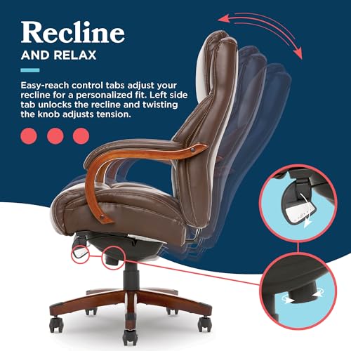 Chestnut Brown Bonded Leather Executive Office Chair G905