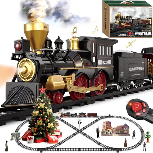 Red Metal Alloy Electric Train Set with Light & Sounds Z4759