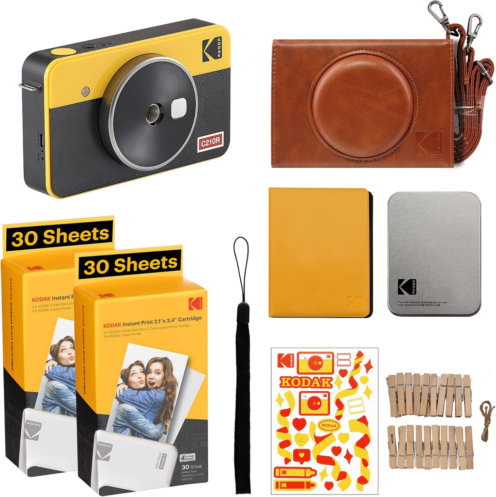 Portable Wireless Instant Camera & Photo Printer, White I6921