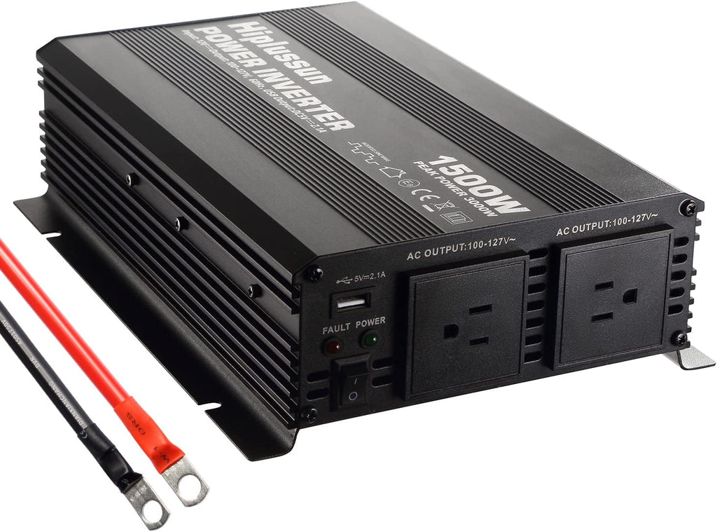 1000 watt Pure Sine Wave Power Inverter 12V to 110V DC to AC with Remote Controller Y79041