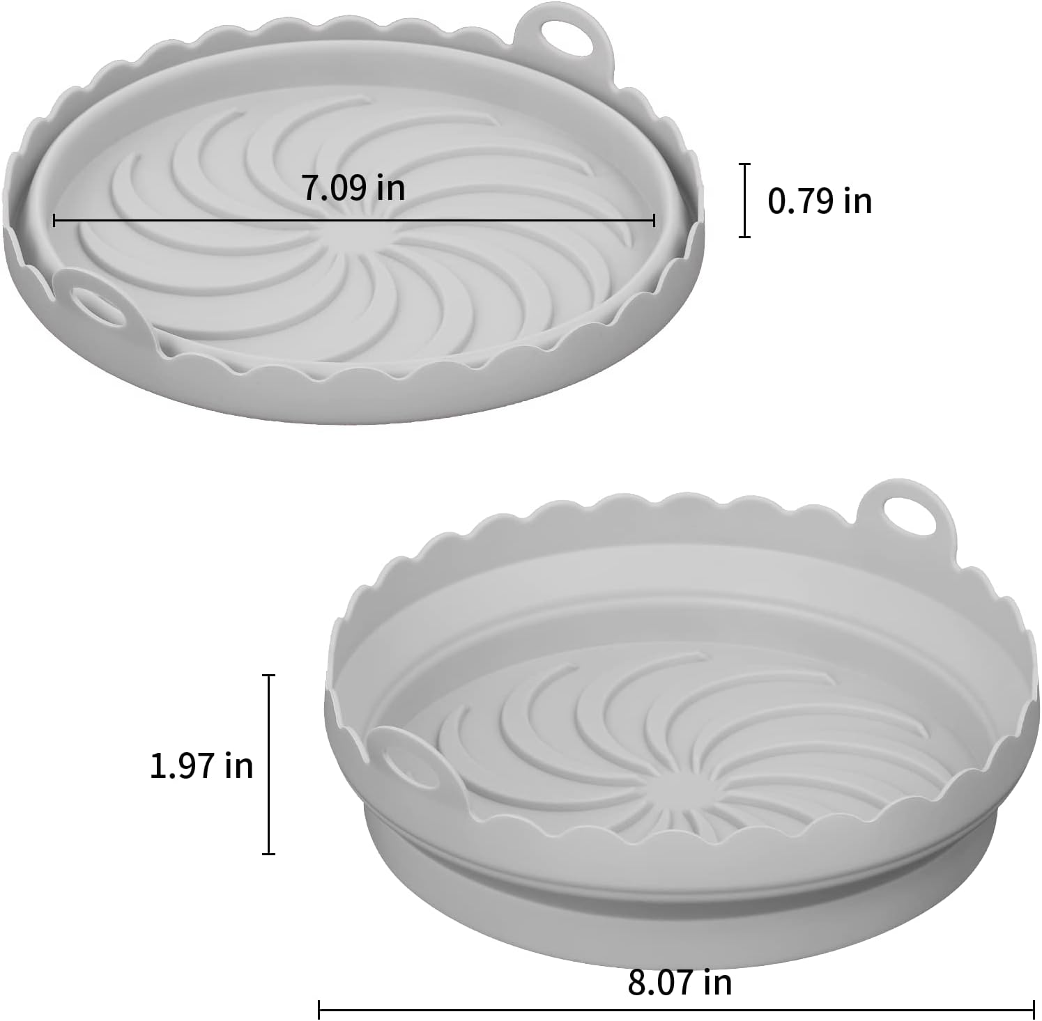 Air Fryer Silicone Liners for 3 to 7 QT Airfryer H8427