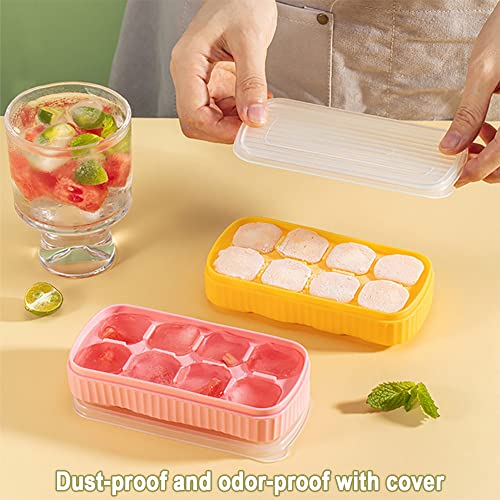3 Pack Silicone Mini Ice Cube Trays with Lid M920632